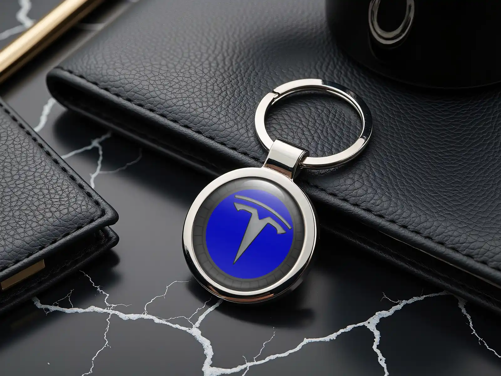 Tesla Llavero Auto Estilo Racing Duradero